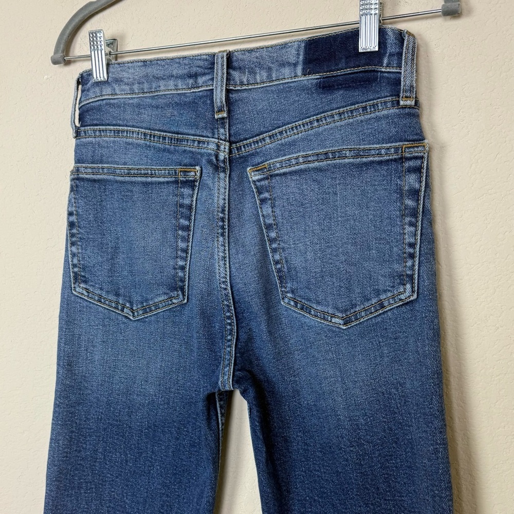 RE/DONE Stove Pipe Jeans in Retro Stone‎ Wash Straight Cropped - Picture 10 of 13